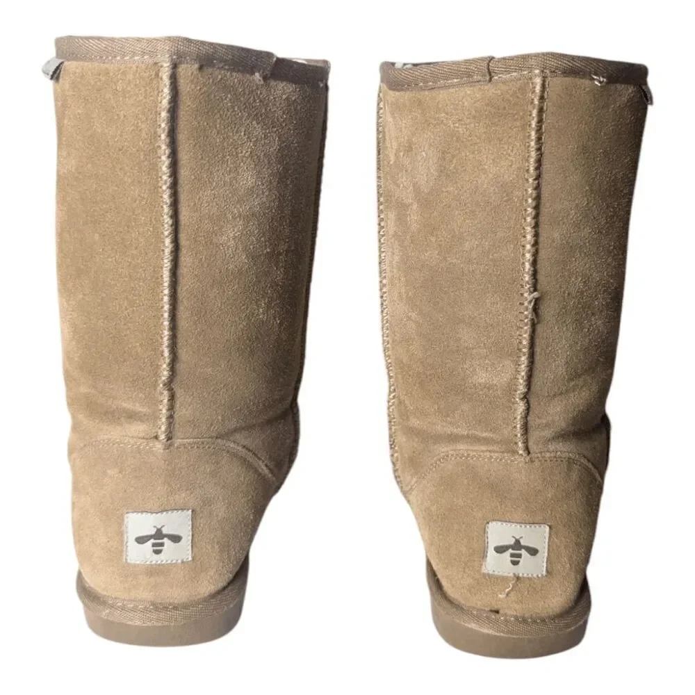 WILLOWBEE Women's 8 Inch Suede Shearling Boot Size 8